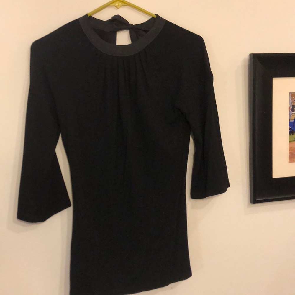 Black mid length top